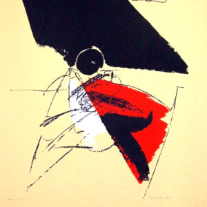Albert Bitran - 1980 - Tracé sur plan rouge
